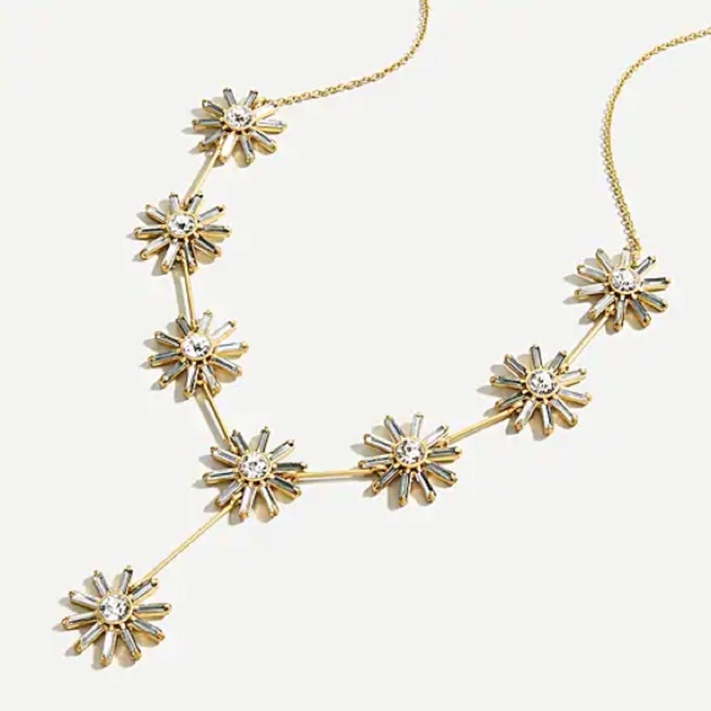 J. Crew Gold Floral Necklace